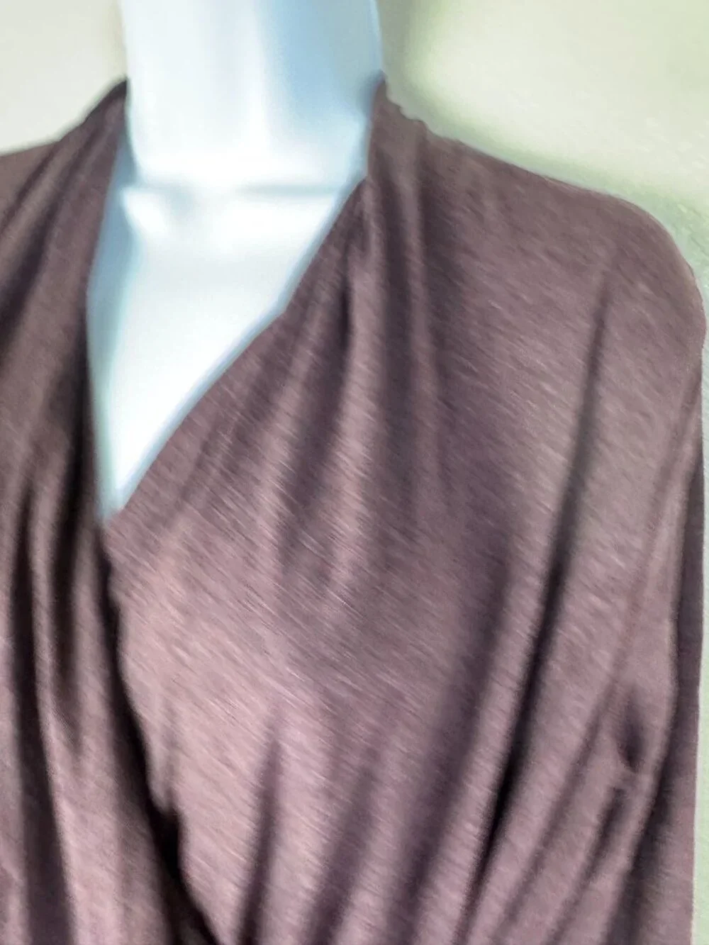 Lululemon Faux Wrap Long Sleeve Purple Top Women Size 6 Stretch Burgundy relaxed